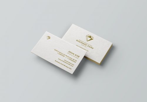 Classy Diamond Emblem Business Cards